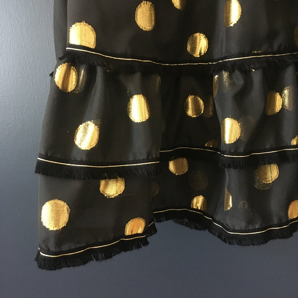 Clare Dress - Black & Gold
