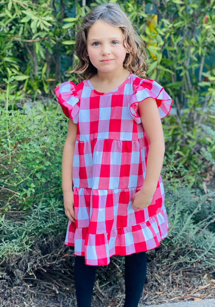 Katie Dress - Red and White Gingham
