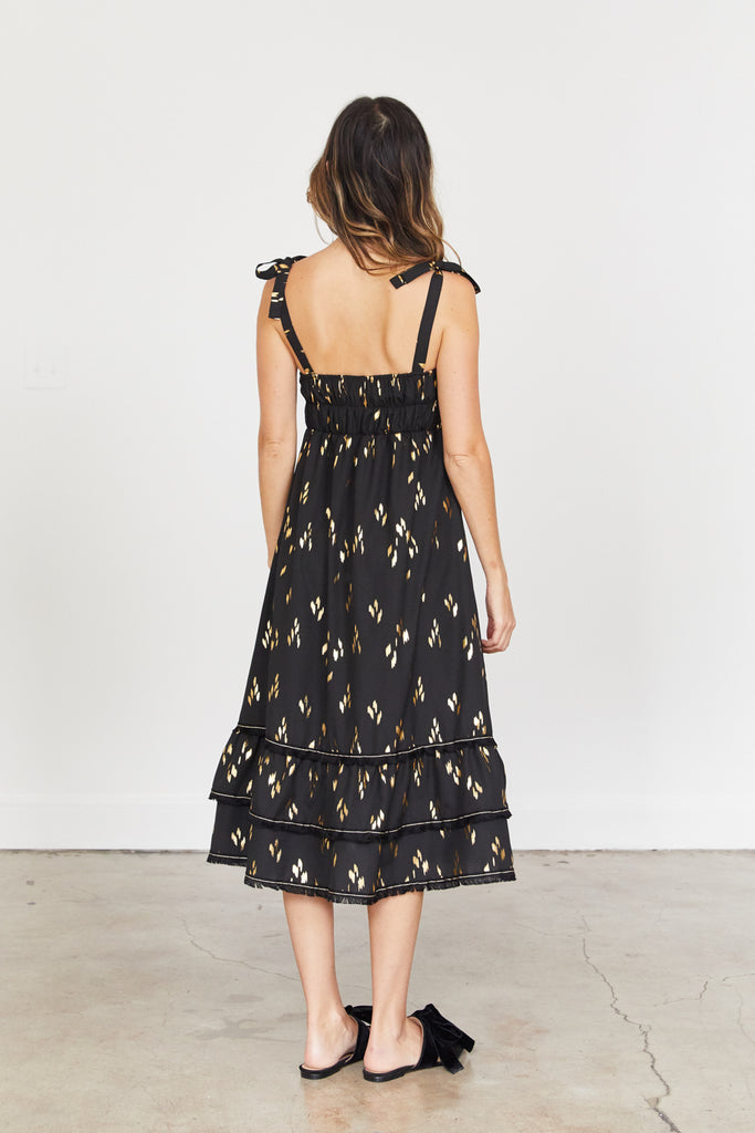 Clare Dress - Black & Gold