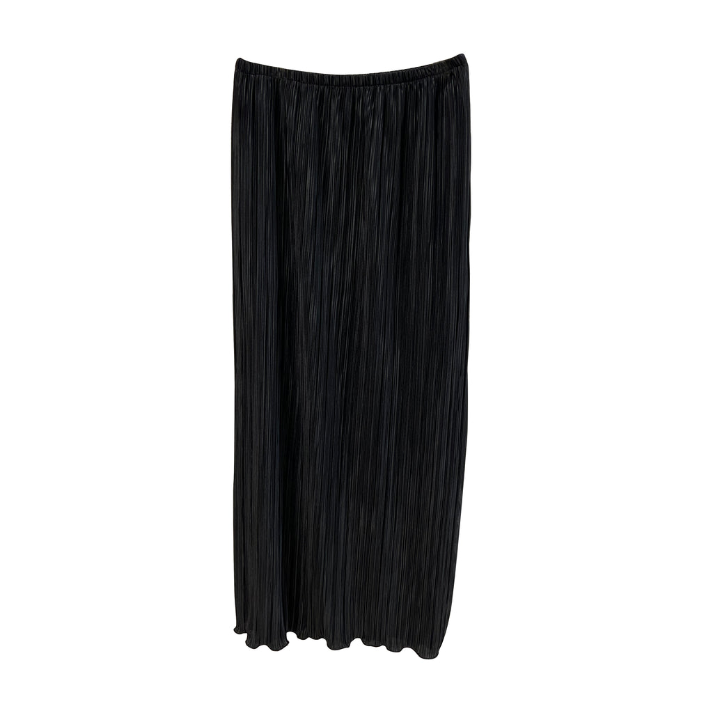 Thin Black Pleats Skirt
