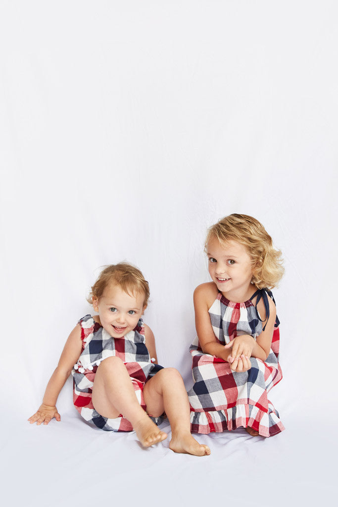 Baby Bubble - Red, White & Blue Plaid