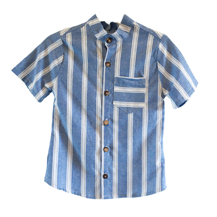 Ryan Short Sleeve Shirt - Blue Stripe
