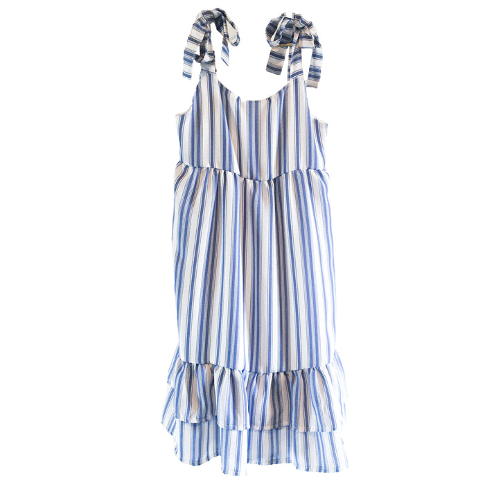 Clare Dress - Blue and White Stripe
