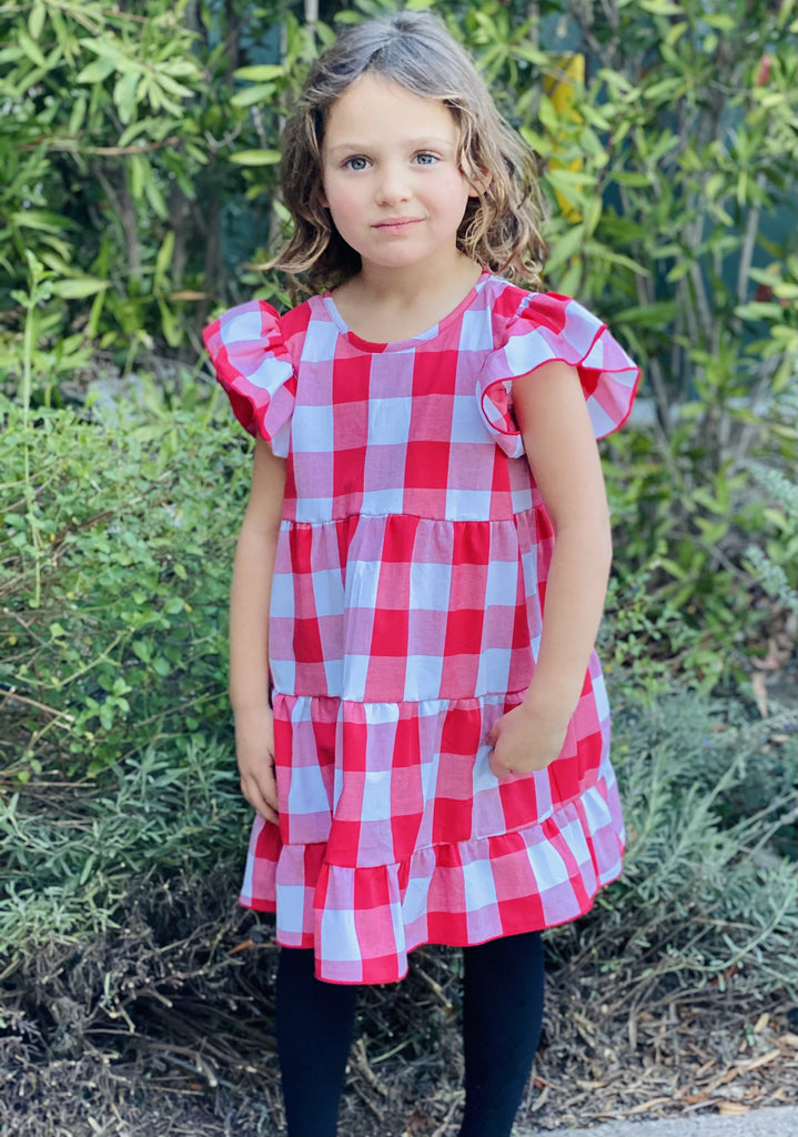 Katie Dress - Black and White Gingham
