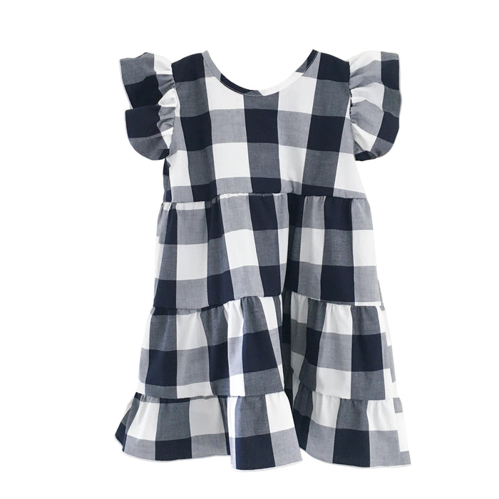 Katie Dress - Navy and White Gingham