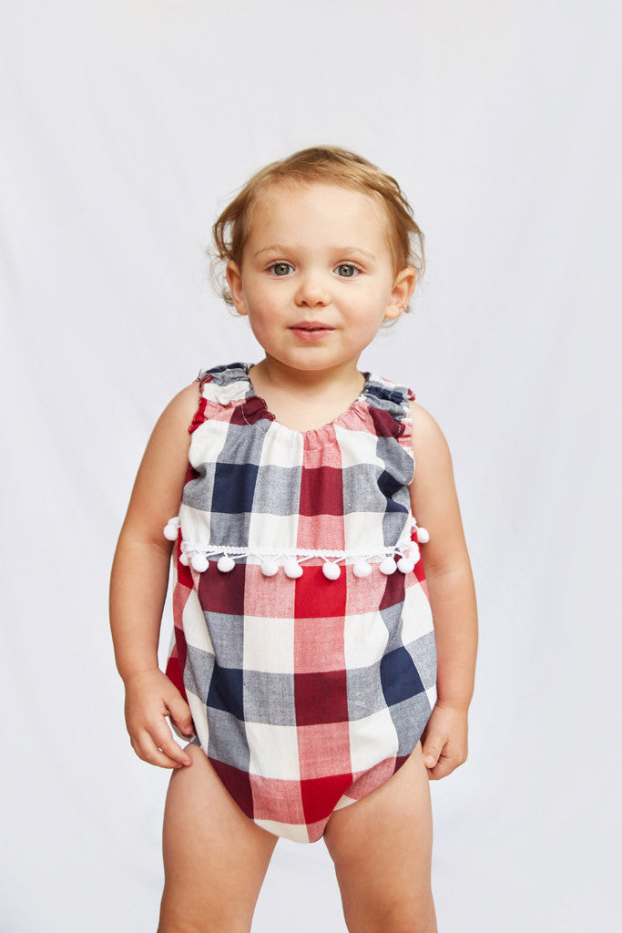 Baby Bubble - Red, White & Blue Plaid